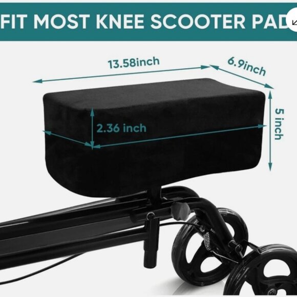 LAITO FAME Comfort Knee Scooter Pad Cover w/Memory Foam Cushion Universal New - Picture 6 of 11